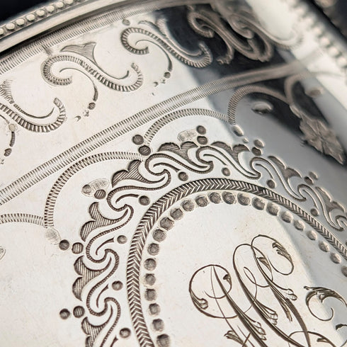 Antique British Silver Plate Drum-Shaped Teapot, circa 1870, W&G Sissons